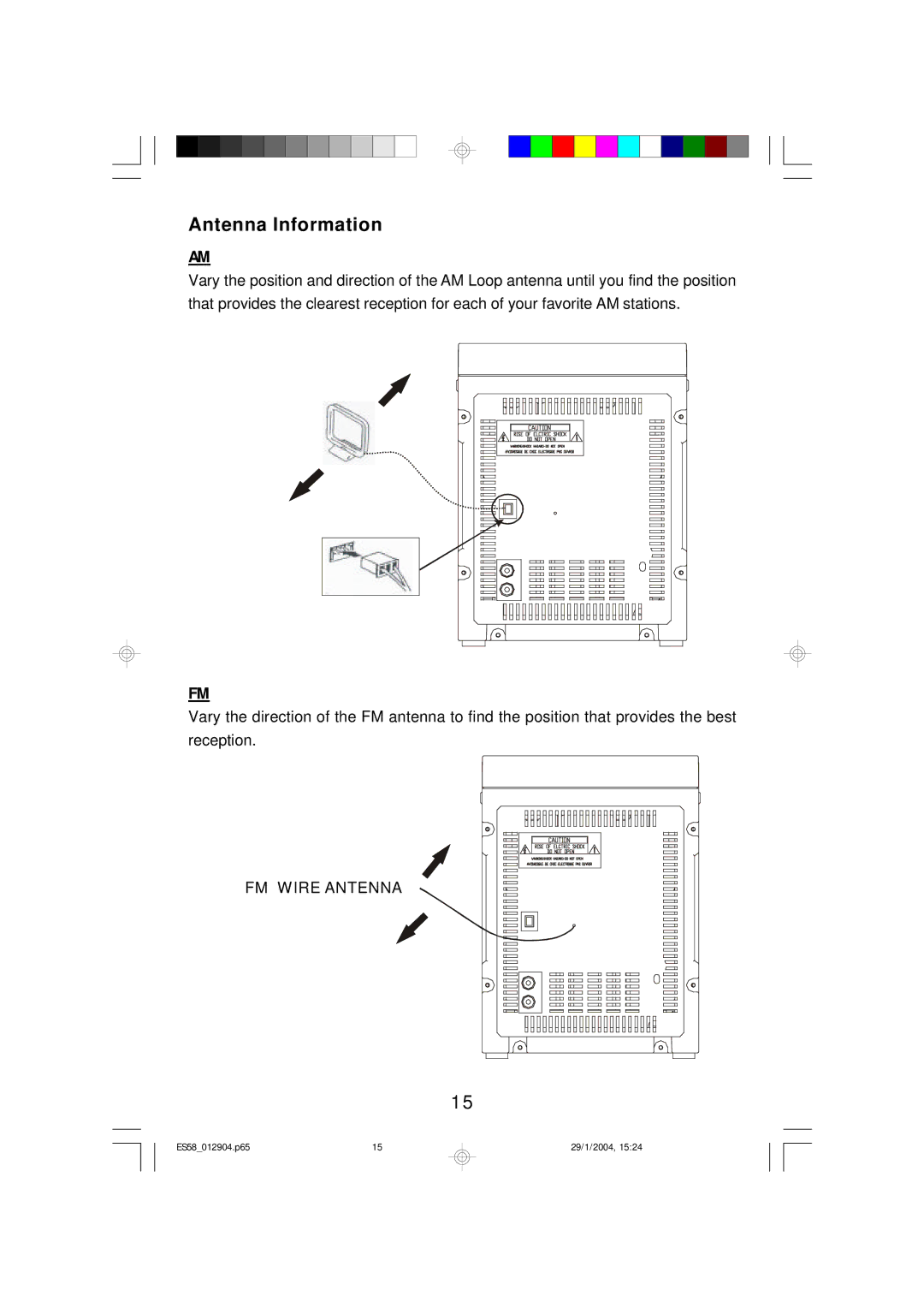 Emerson Process Management ES58 owner manual Antenna Information 