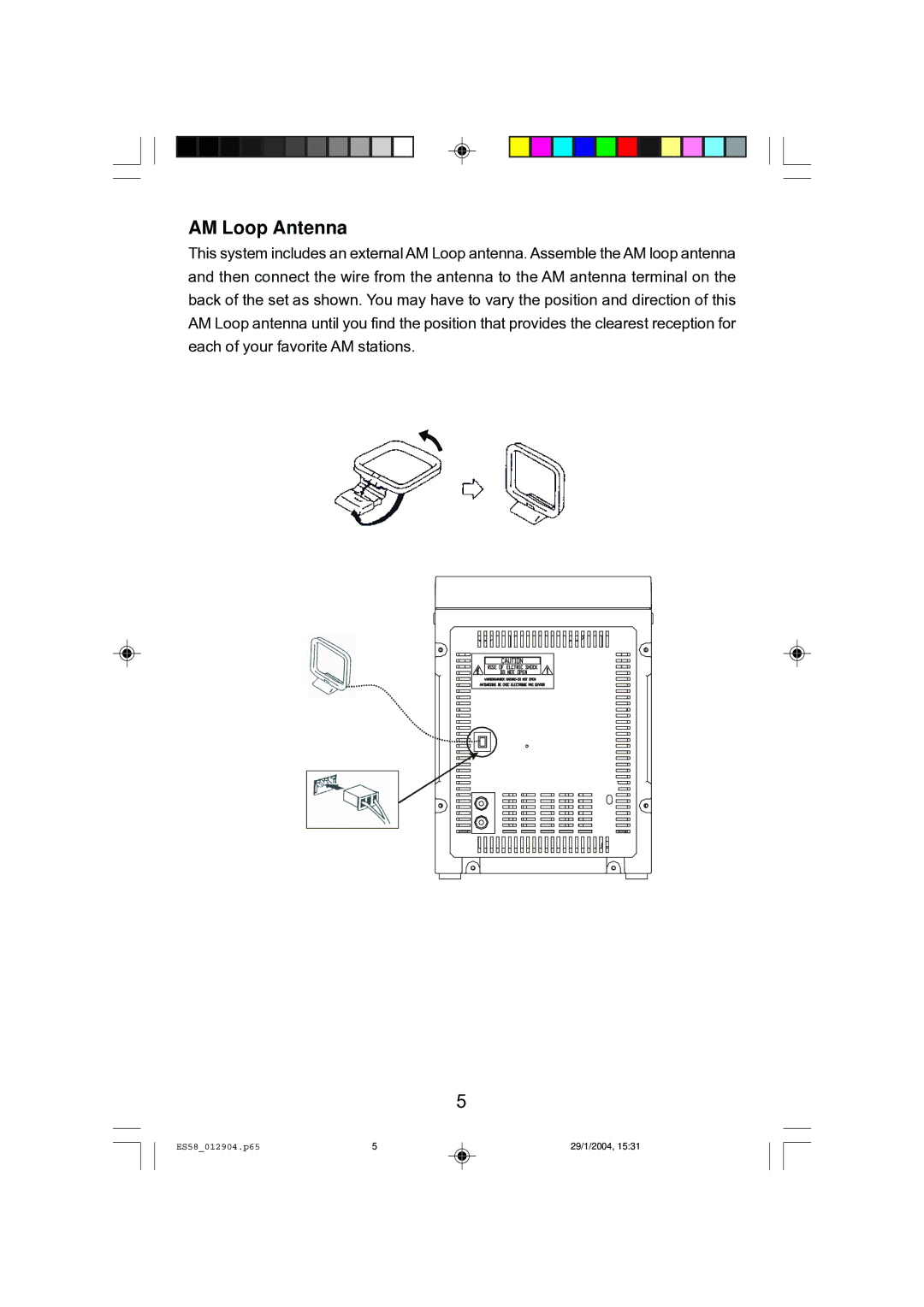 Emerson Process Management ES58 owner manual AM Loop Antenna 