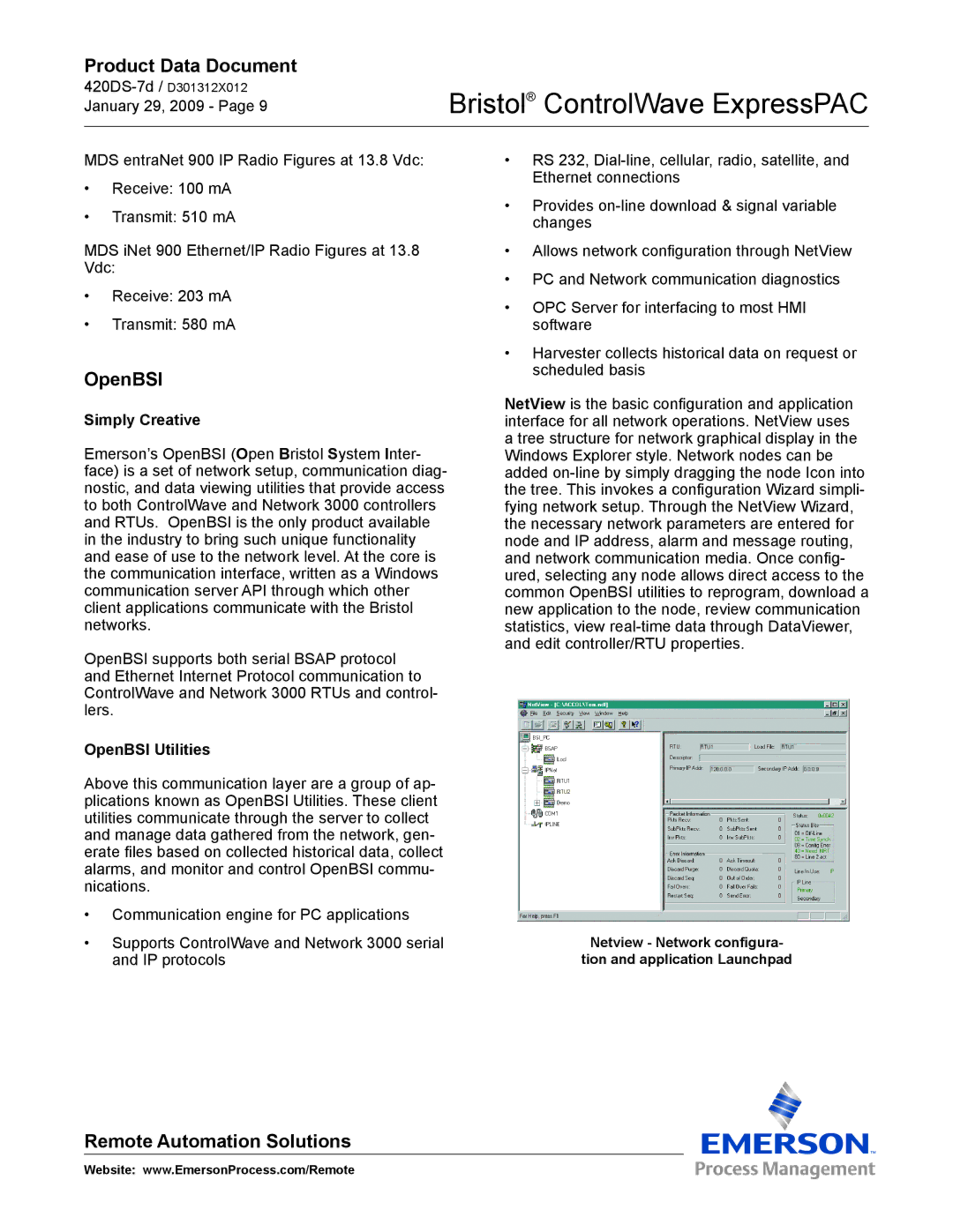 Emerson Process Management ExpressPAC manual Simply Creative, OpenBSI Utilities 