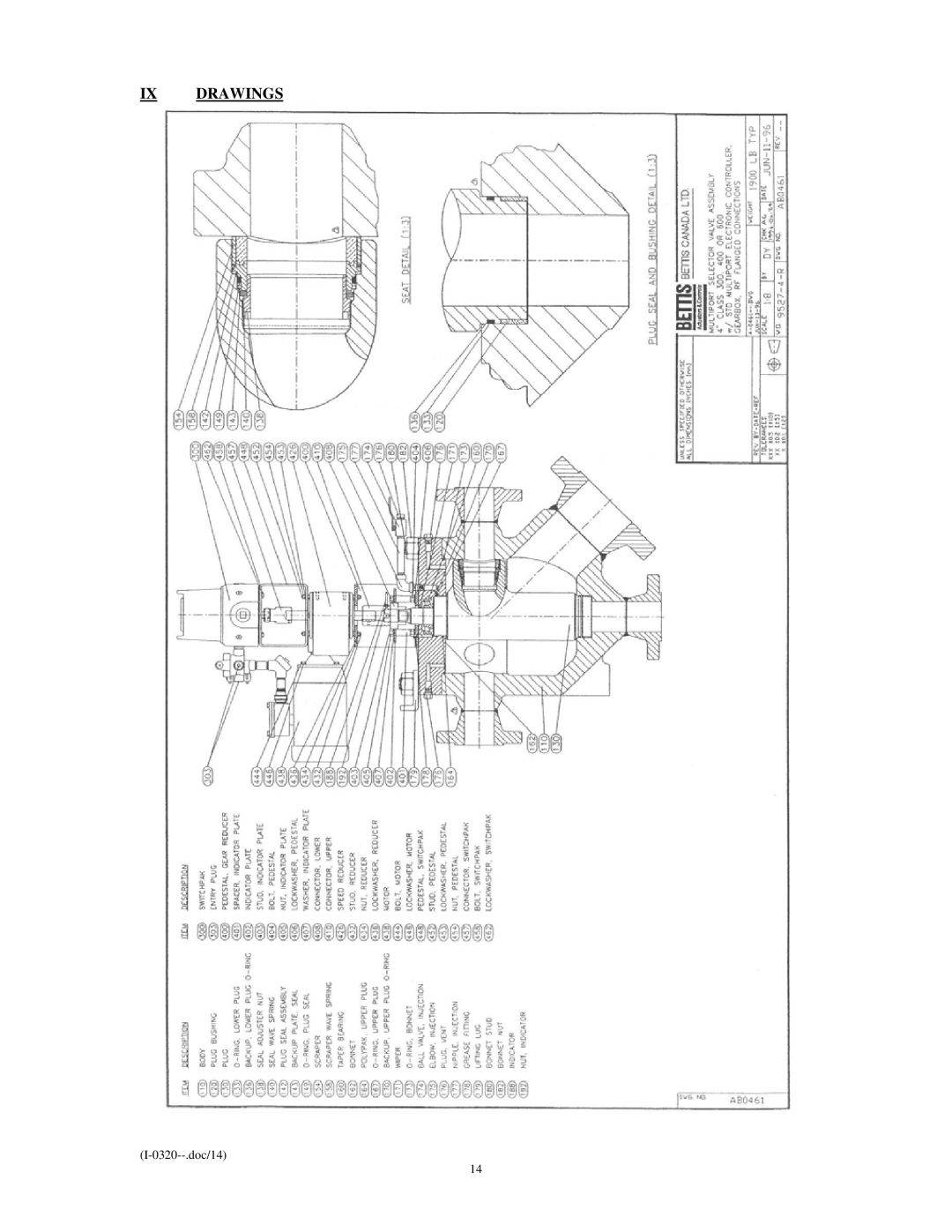 Emerson Process Management I-0320 service manual IX Drawings 