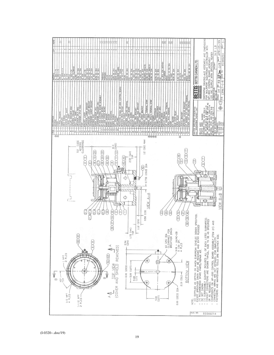 Emerson Process Management I-0320 service manual 0320--.doc/19 