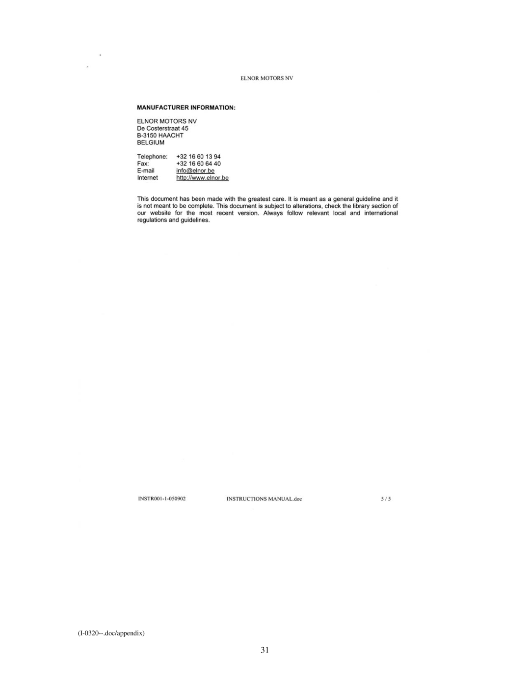 Emerson Process Management I-0320 service manual 0320--.doc/appendix 