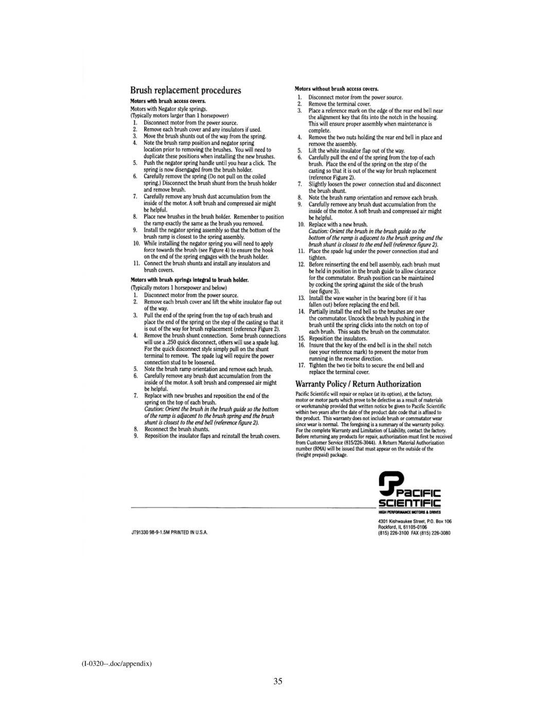 Emerson Process Management I-0320 service manual 0320--.doc/appendix 