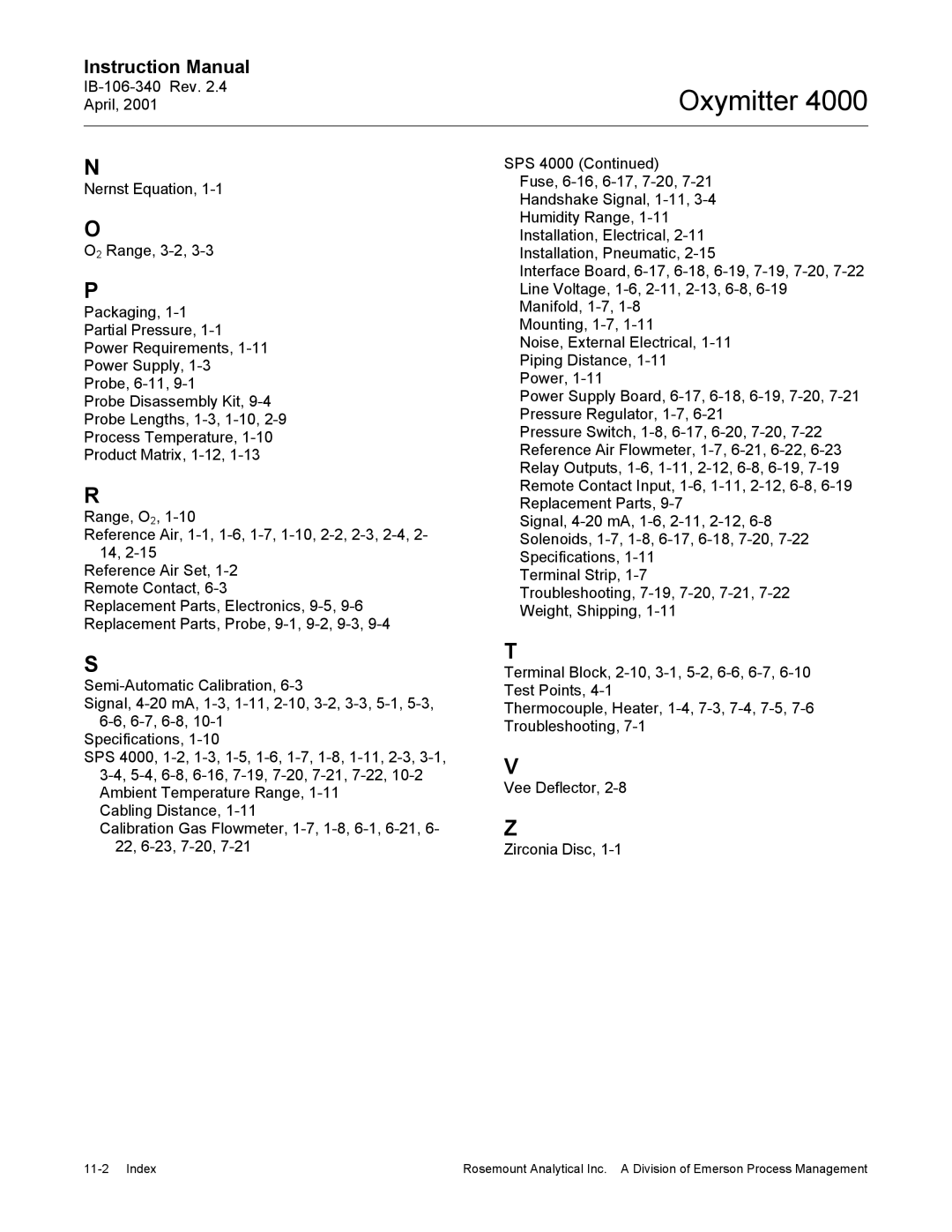 Emerson Process Management IB106-340 instruction manual Sps 