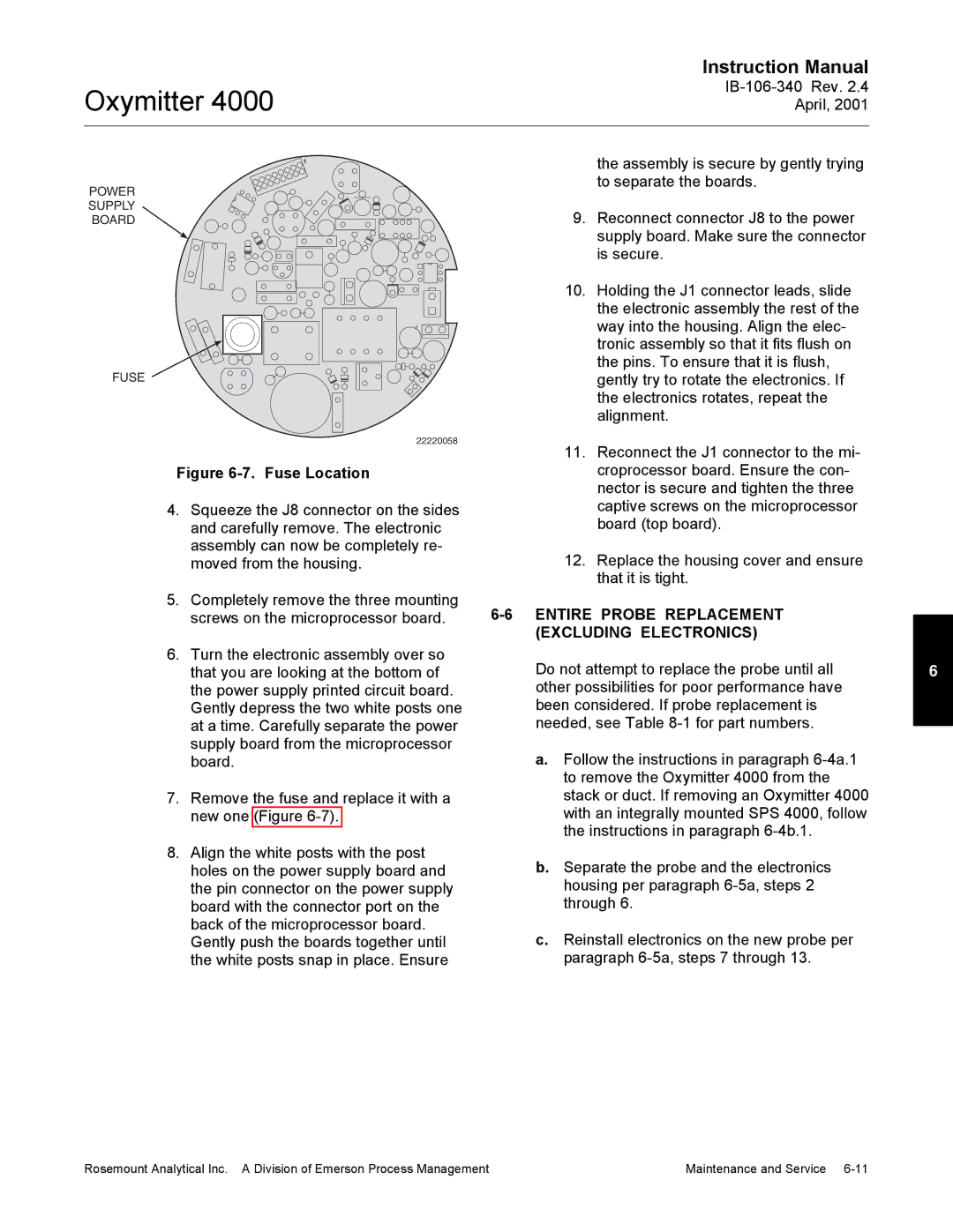 Emerson Process Management IB106-340 Electronics rotates, repeat Alignment, Reconnect the J1 connector to the mi 