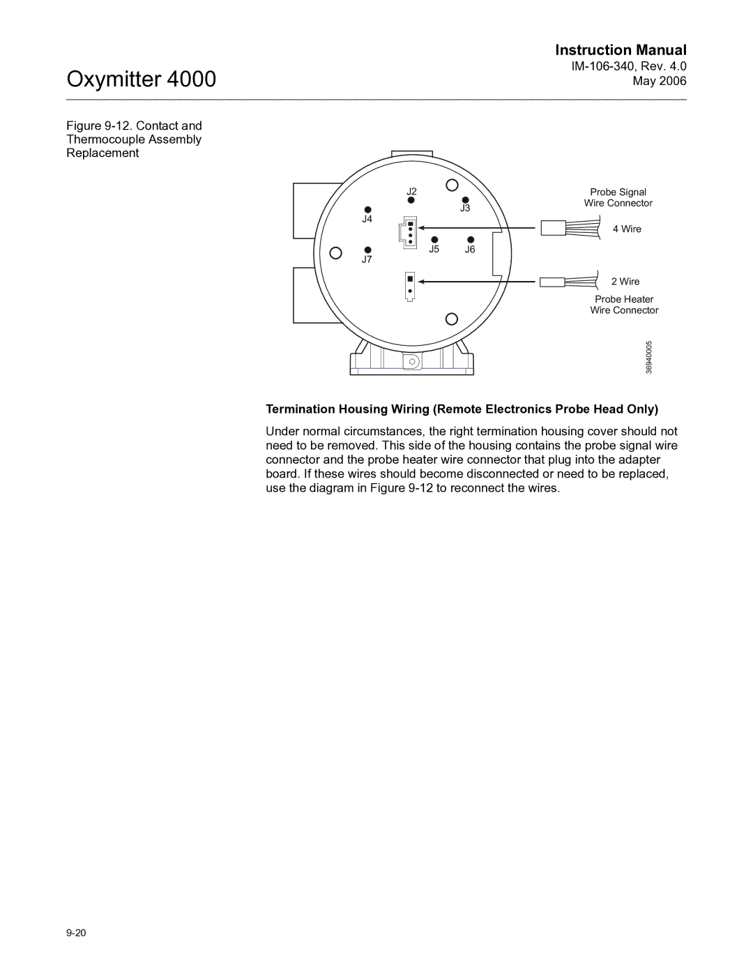 Emerson Process Management IM-106-340 instruction manual Contact Thermocouple Assembly Replacement 