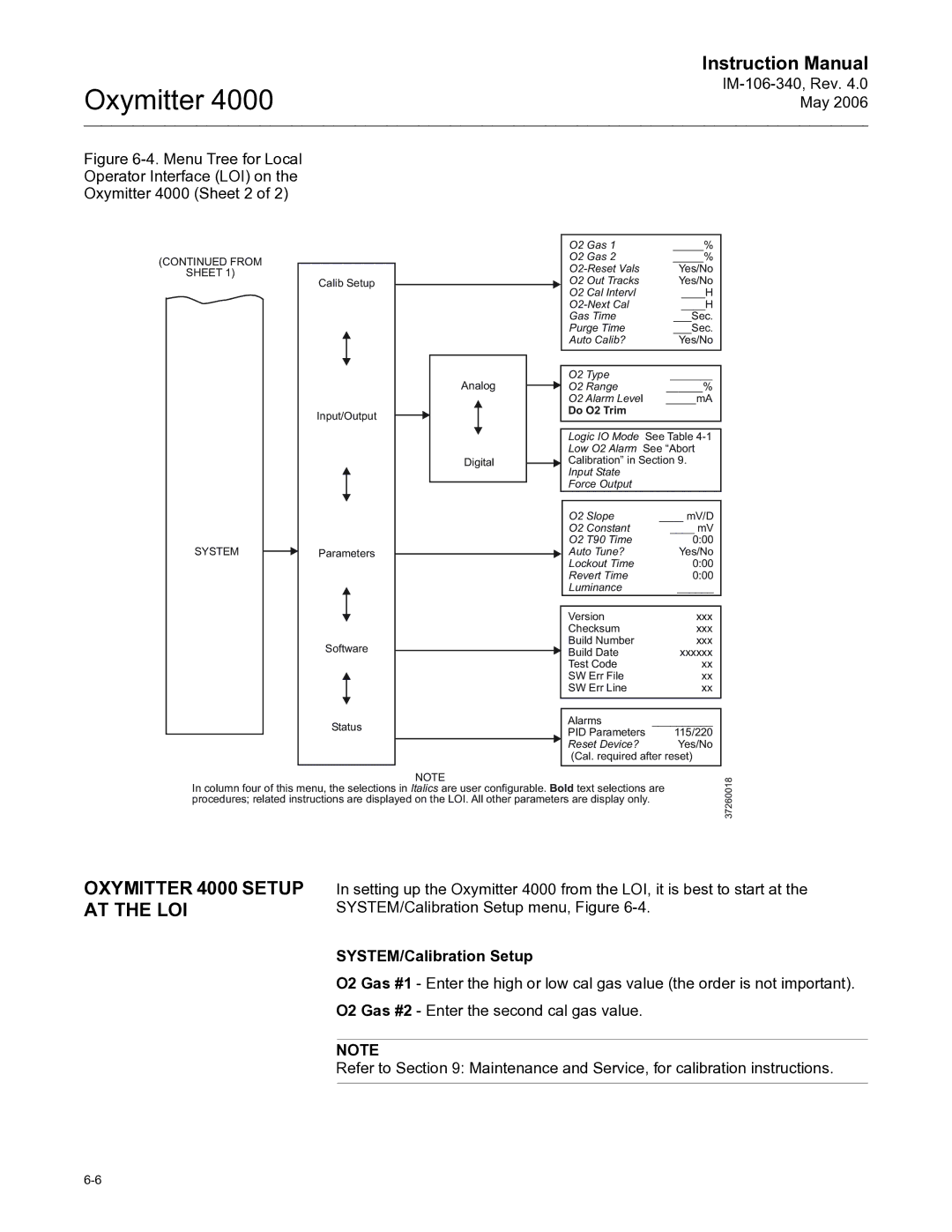 Emerson Process Management IM-106-340 instruction manual Oxymitter 4000 Setup AT the LOI, Do O2 Trim 