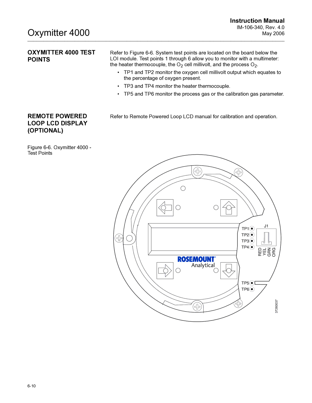 Emerson Process Management IM-106-340 instruction manual TP1 TP2 TP3 TP4 TP5 TP6 