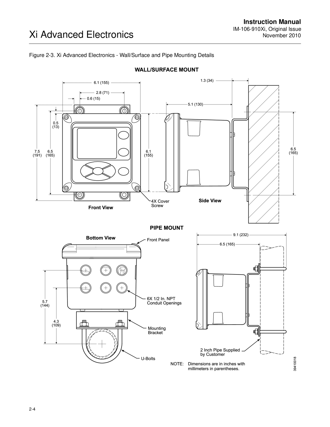 Emerson Process Management IM-106-910Xi instruction manual Xi Advanced Electronics 