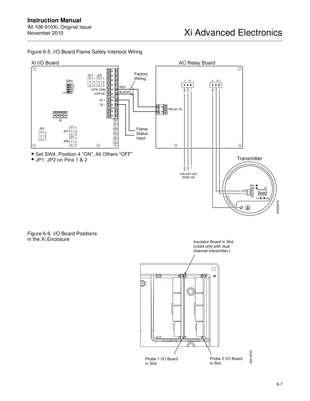 Emerson Process Management IM-106-910Xi instruction manual I/O Board Flame Safety Interlock Wiring 