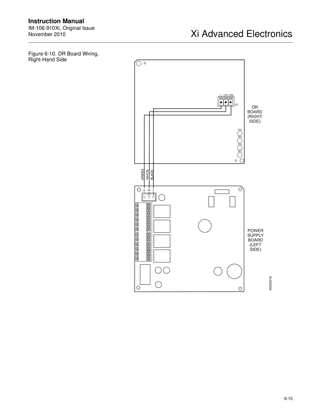 Emerson Process Management IM-106-910Xi instruction manual DR Board Wiring, Right-Hand Side 