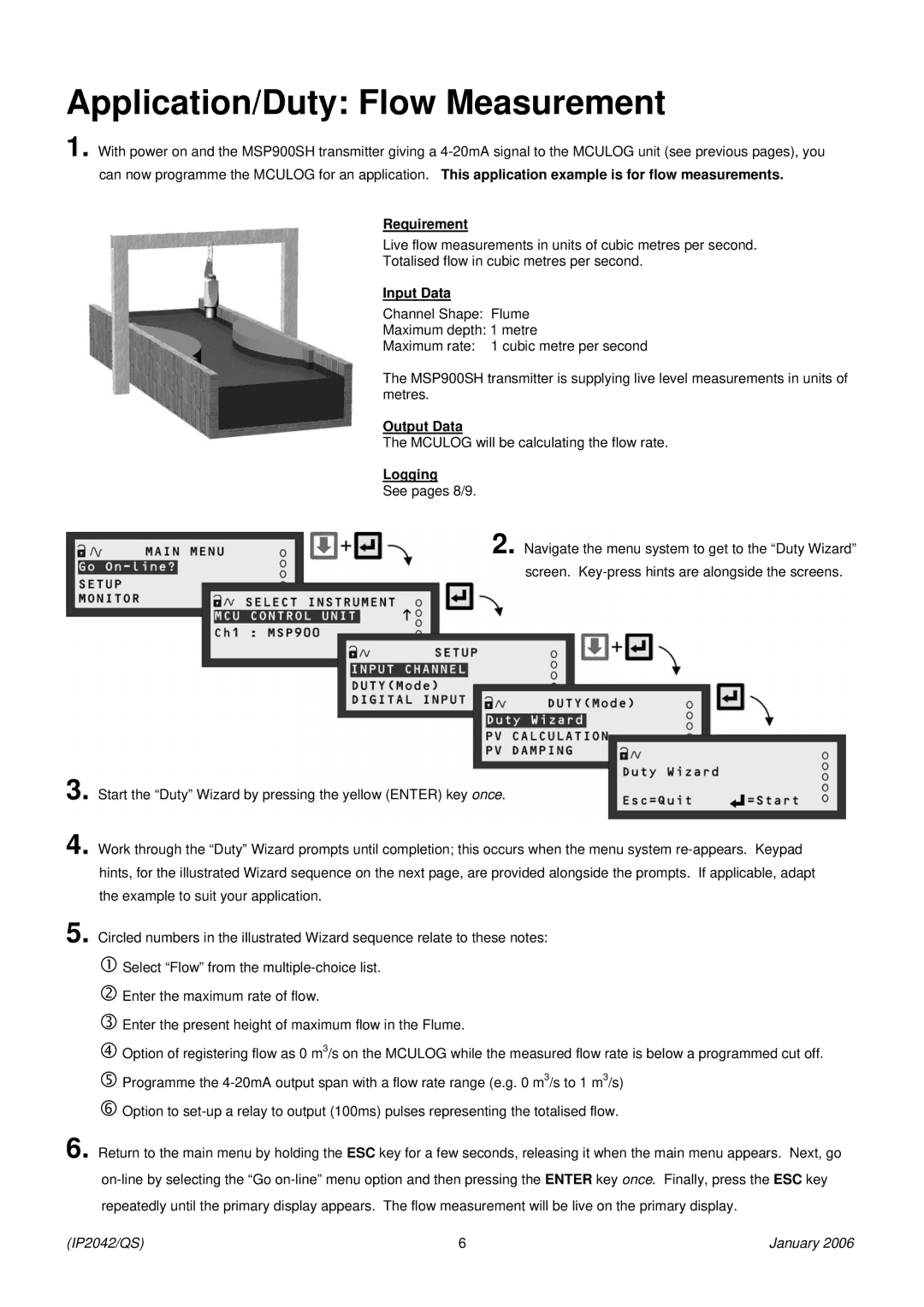 Emerson Process Management MSP-ULOG1 Application/Duty Flow Measurement, Requirement, Input Data, Output Data, Logging 