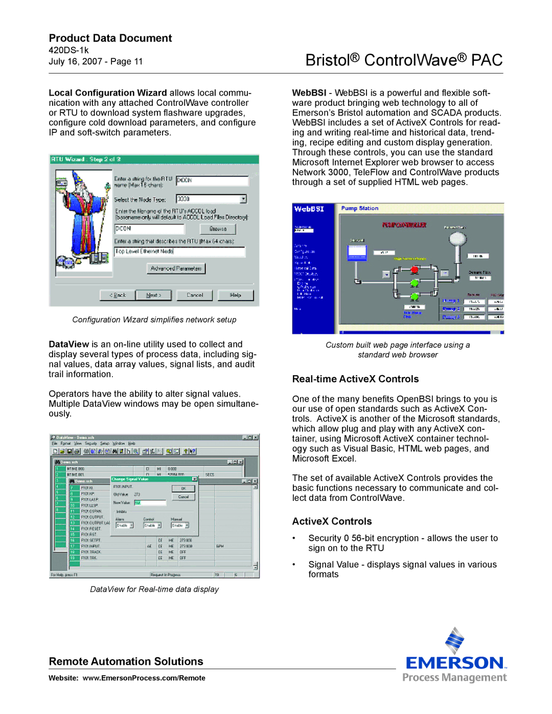 Emerson Process Management PAC manual Real-time ActiveX Controls 