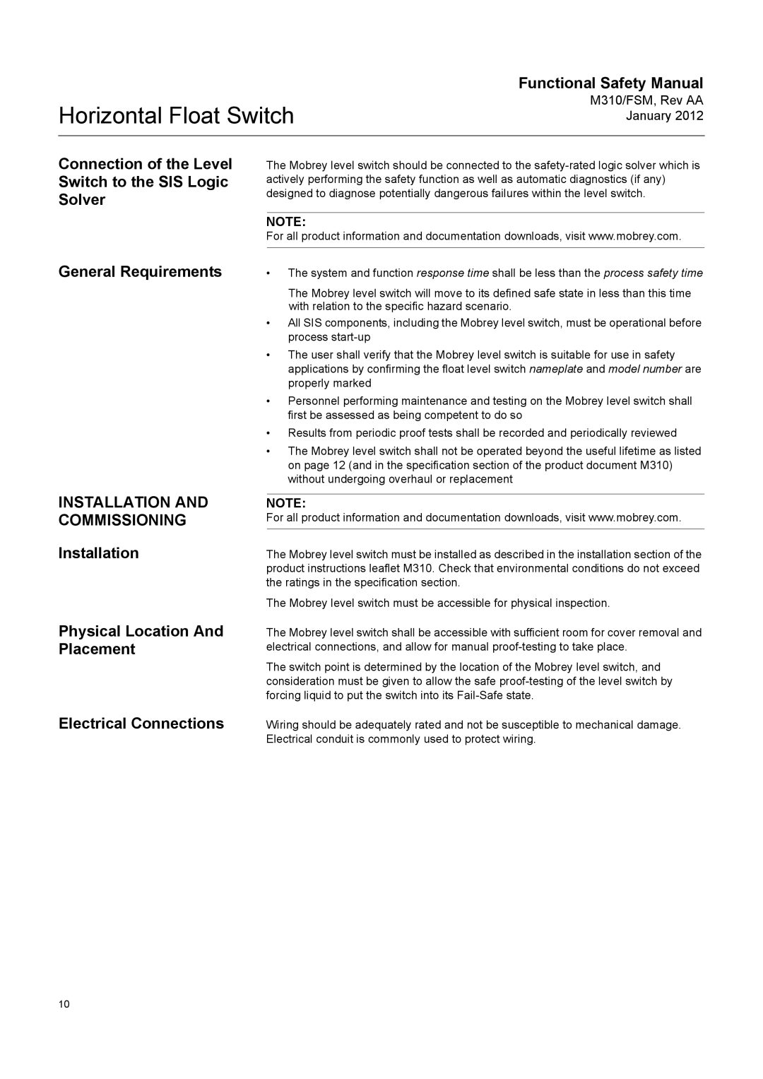 Emerson Process Management M310/FSM, Rev AA manual Installation and Commissioning 