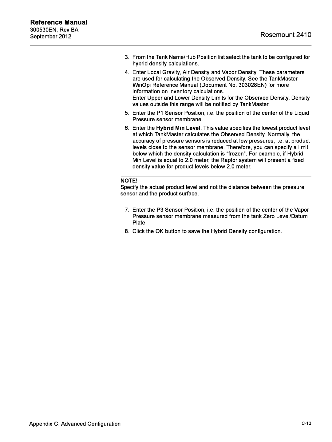 Emerson Process Management Rosemount 2410 manual Reference Manual, C-13 