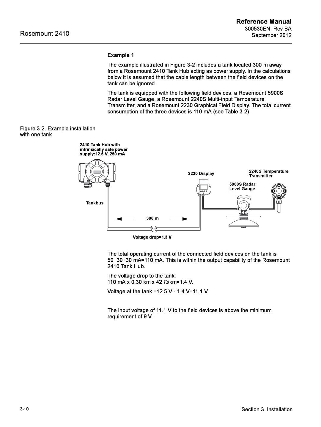 Emerson Process Management Rosemount 2410 manual Example, Reference Manual 