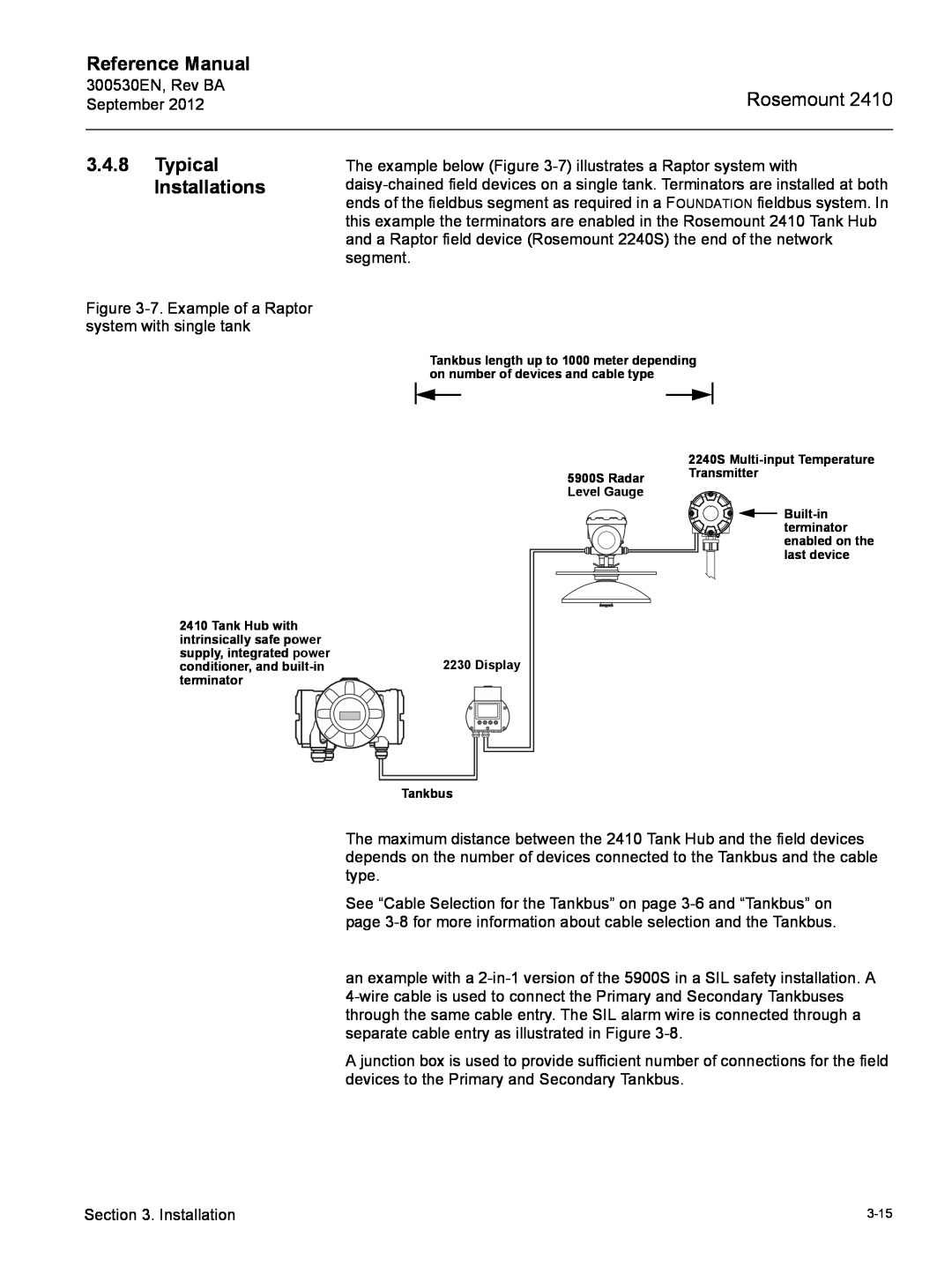 Emerson Process Management Rosemount 2410 manual Typical Installations, Reference Manual, 2240S Multi-input Temperature 