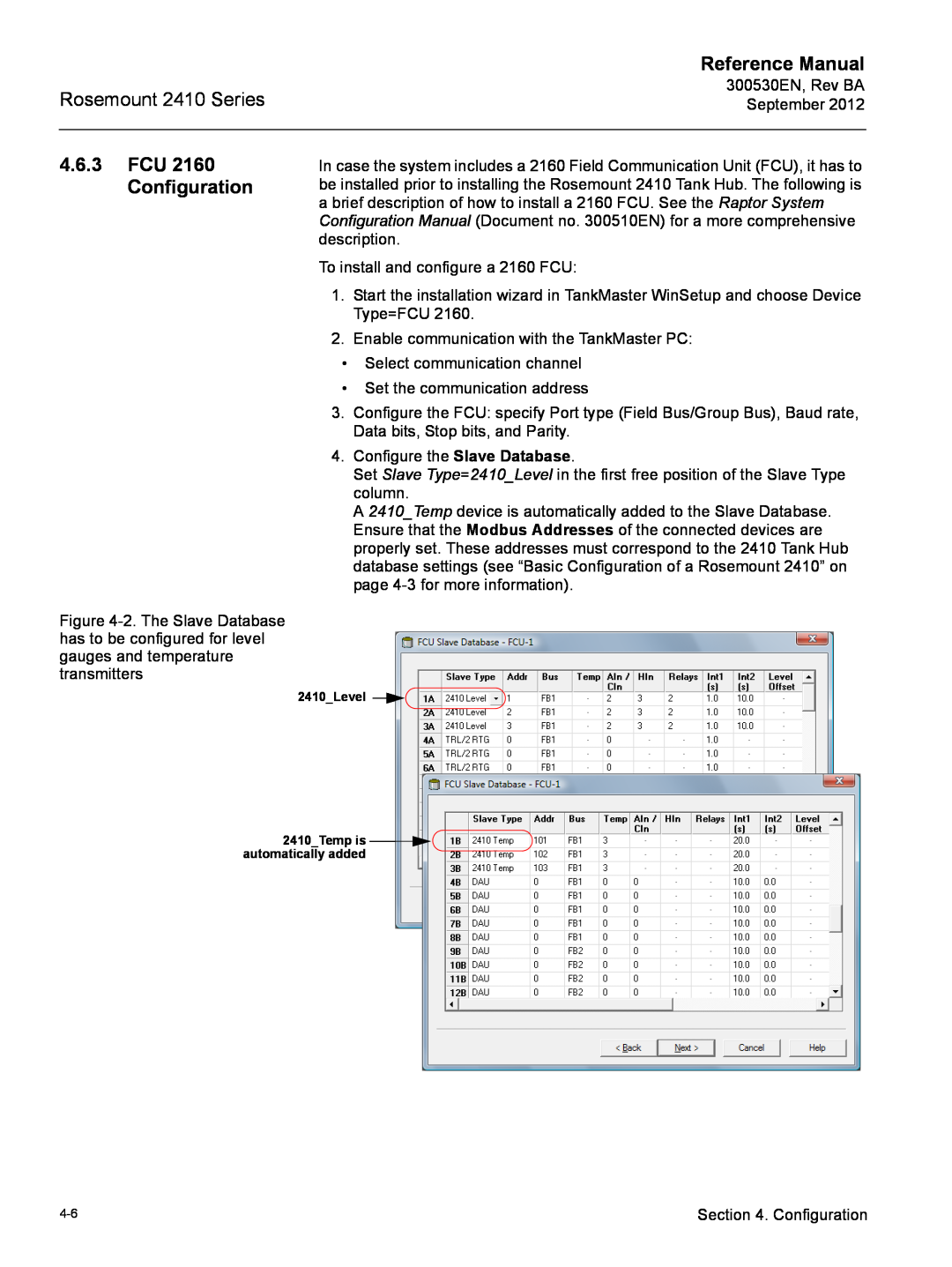 Emerson Process Management manual FCU 2160 Configuration, Reference Manual, Rosemount 2410 Series, 2410Level 