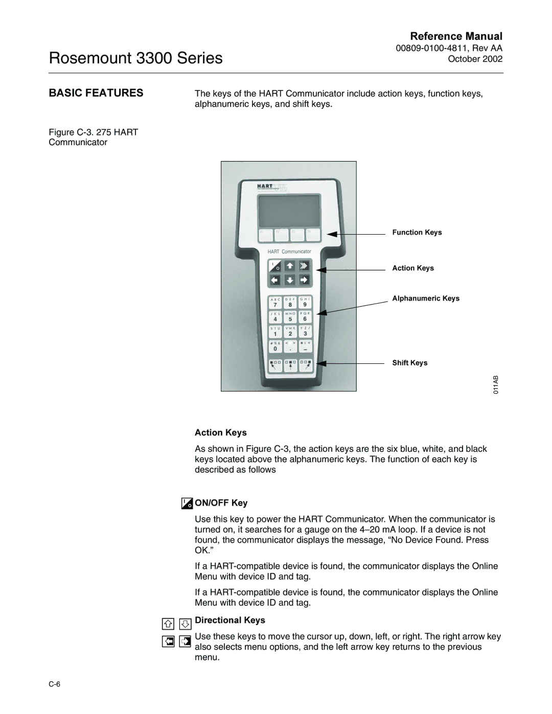 Emerson Process Management rosemount 3300 series manual $6,&$7856, $Fwlrq.H\V, Luhfwlrqdo.H\V 