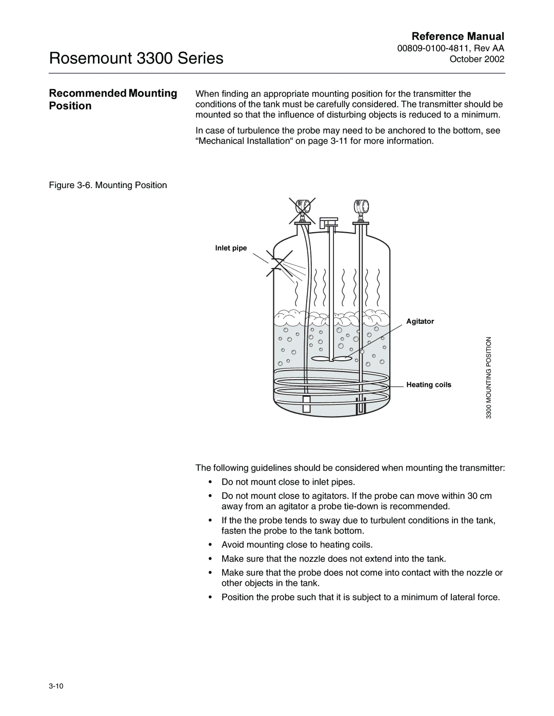 Emerson Process Management rosemount 3300 series manual 3RVLWLRQ 