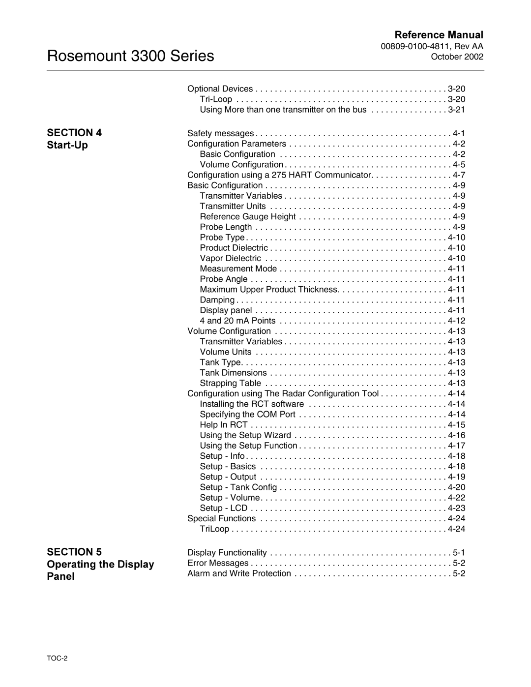 Emerson Process Management rosemount 3300 series manual 21 6WDUW8S 