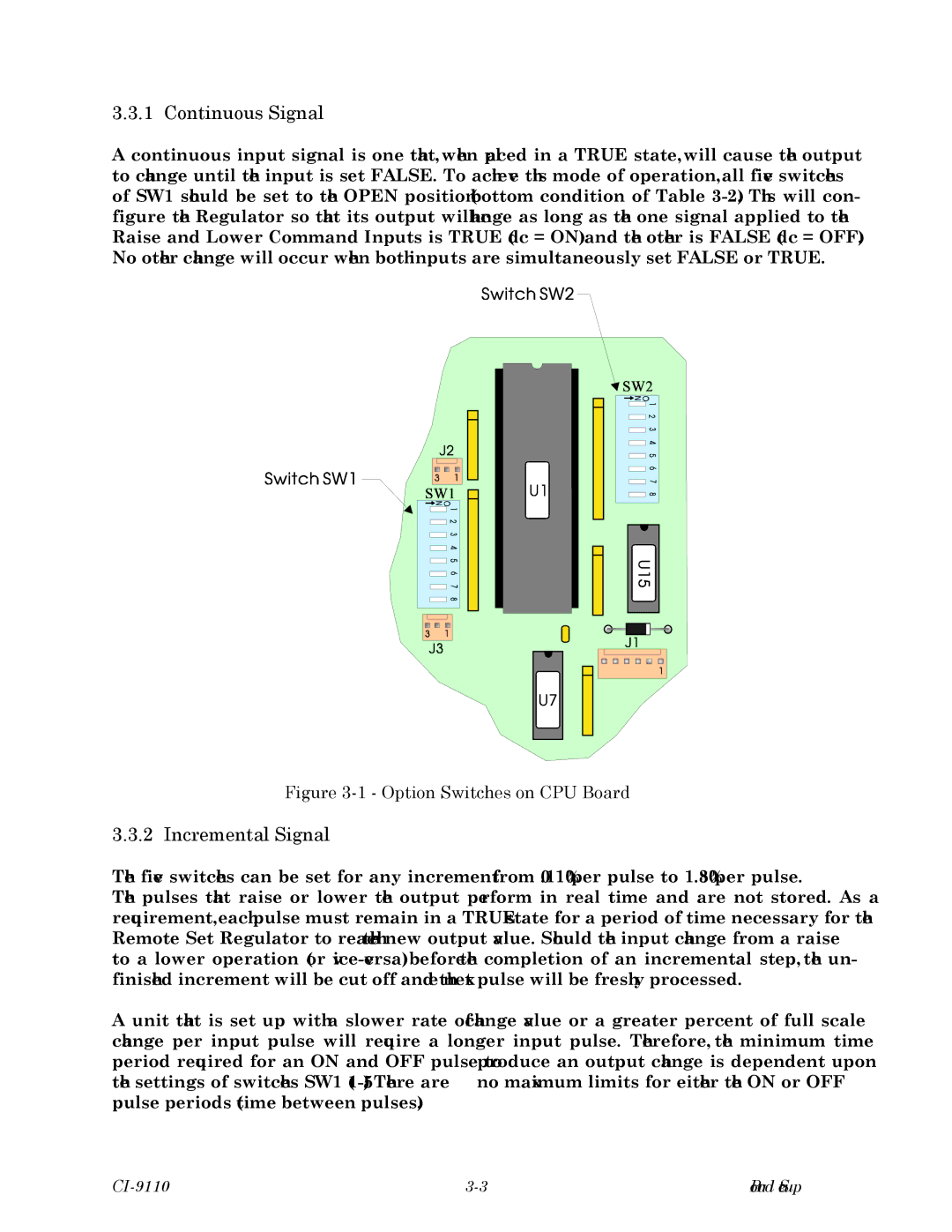 Emerson Process Management Series 9110, CI-9110, 9110-00A instruction manual Continuous Signal, Incremental Signal 