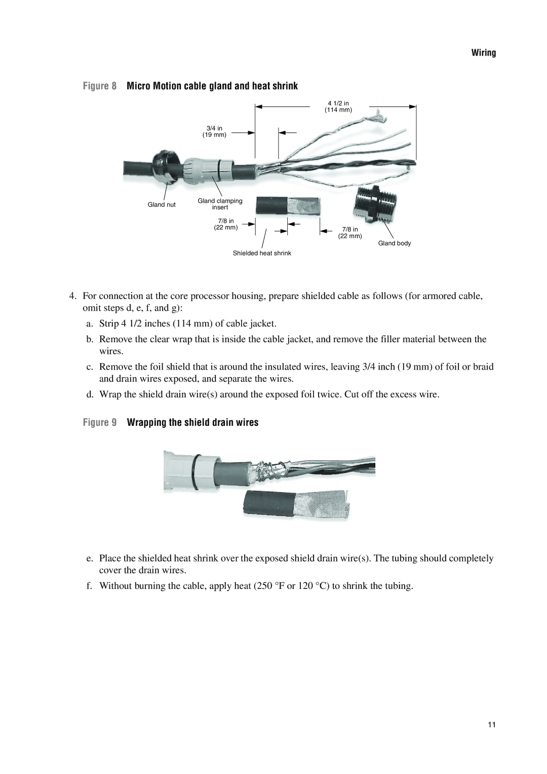 Emerson Process Management T-SERIES installation manual Wrapping the shield drain wires 