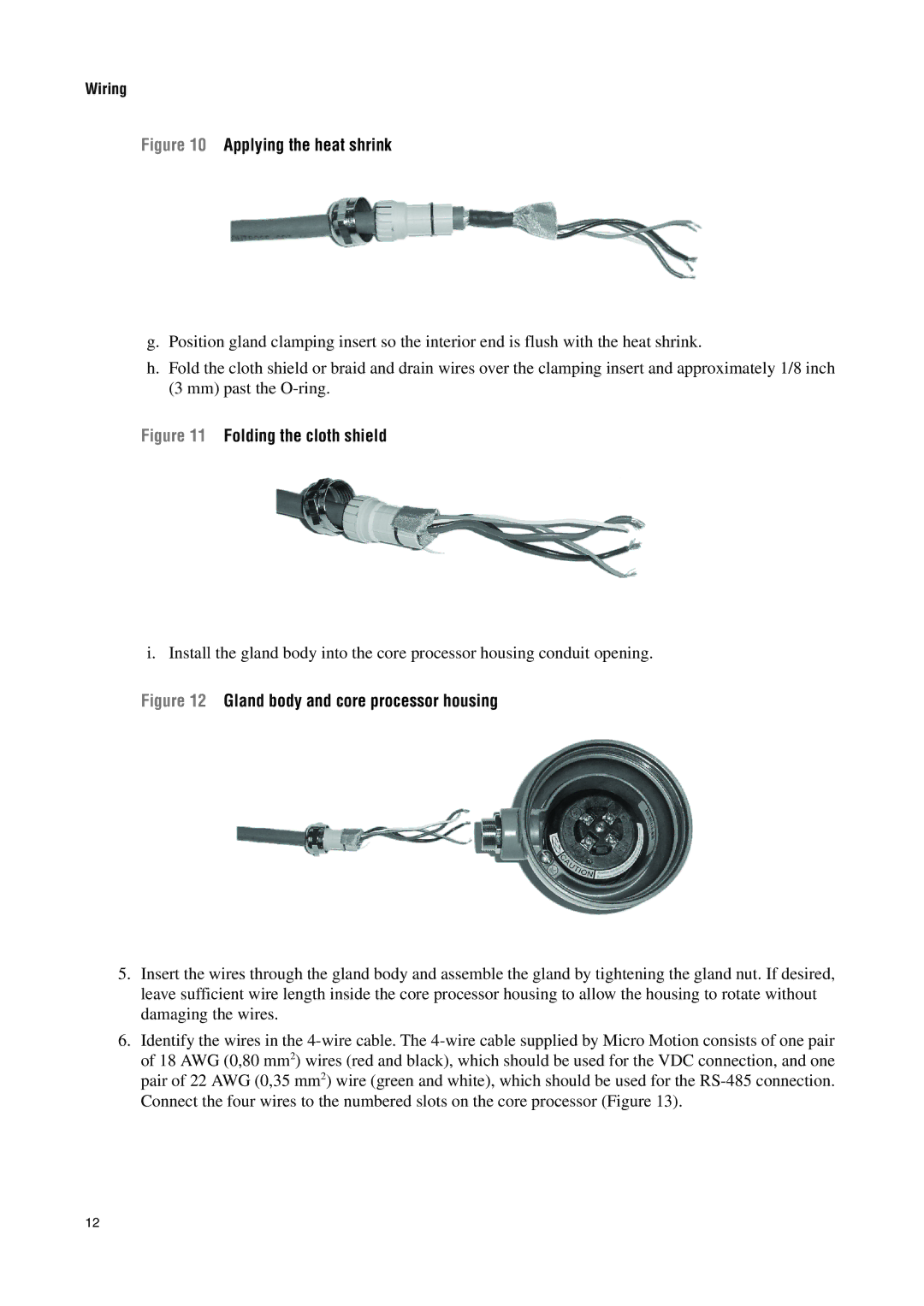 Emerson Process Management T-SERIES installation manual Applying the heat shrink 