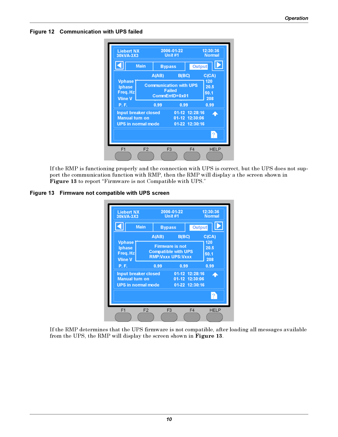 Emerson Remote Monitoring Panel user manual Communication with UPS failed 