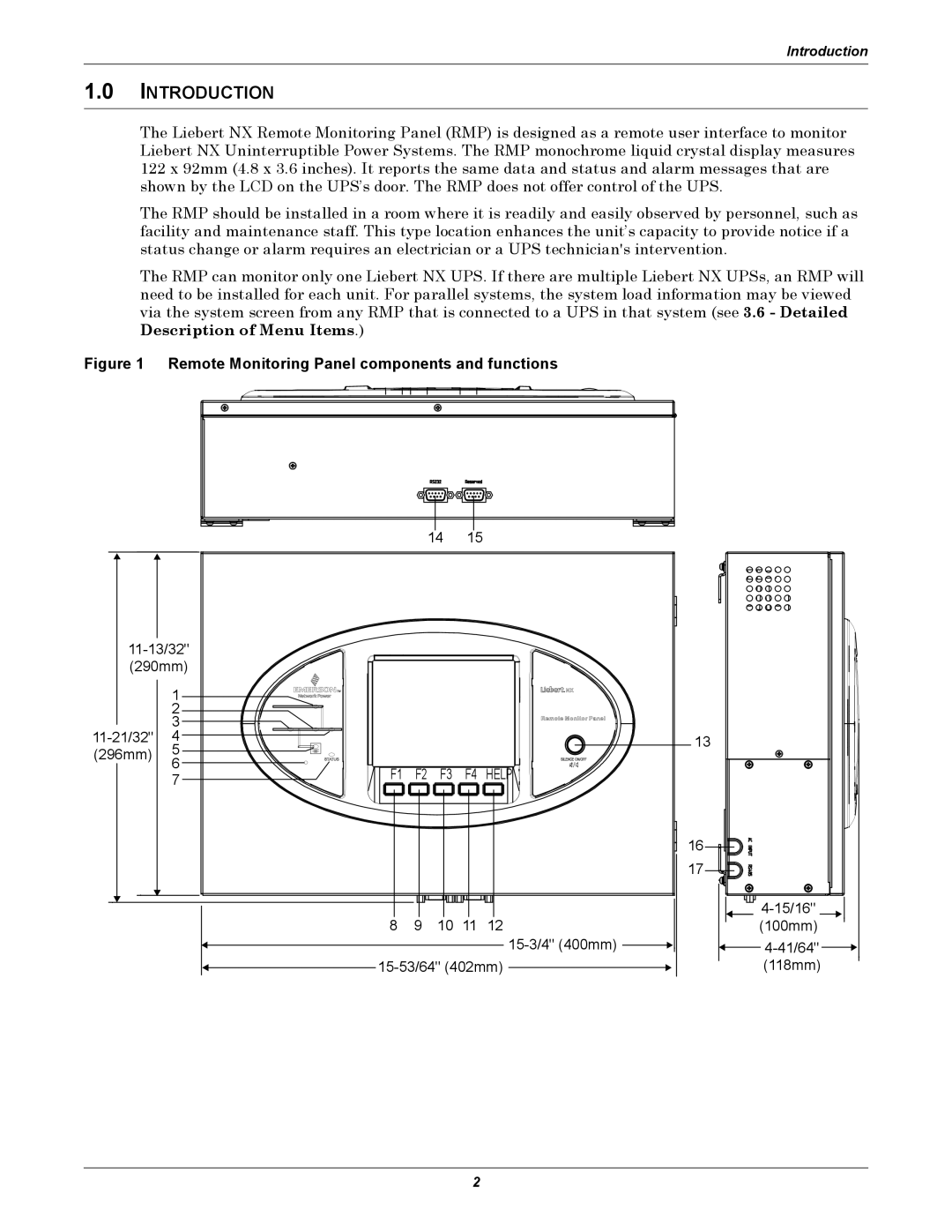 Emerson Remote Monitoring Panel user manual Introduction 