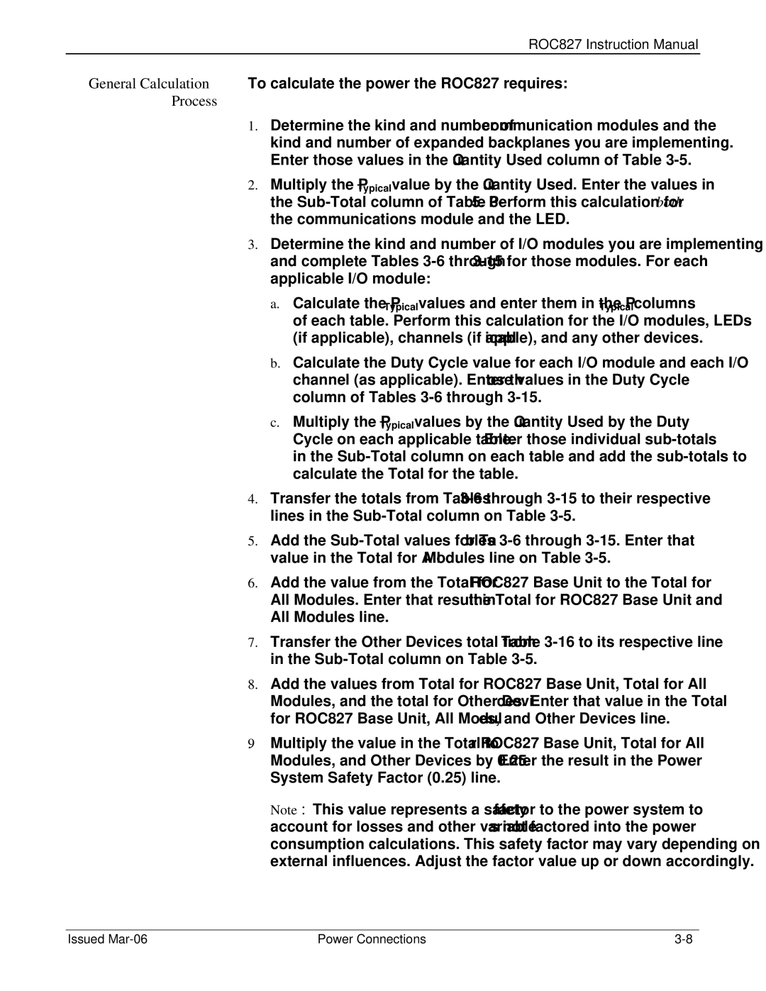 Emerson ROC827 instruction manual Process 