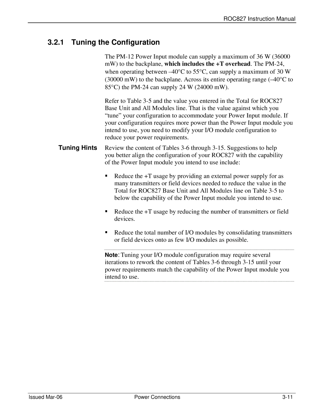 Emerson ROC827 instruction manual Tuning the Configuration 