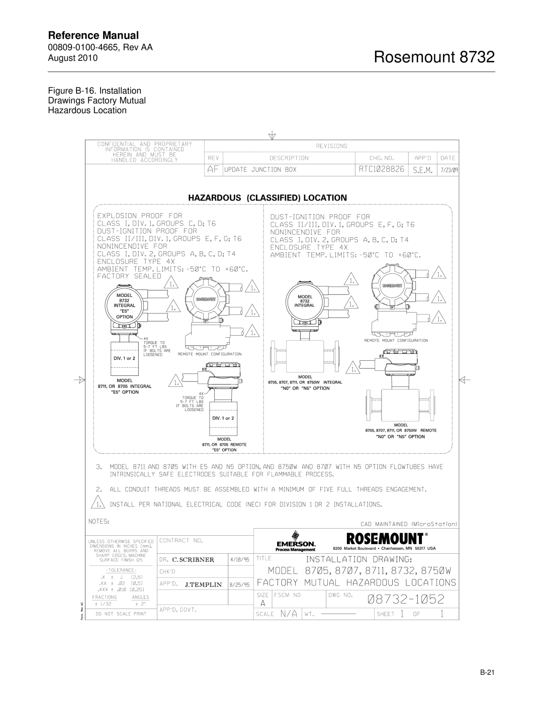 Emerson Rosemount 8732 manual 