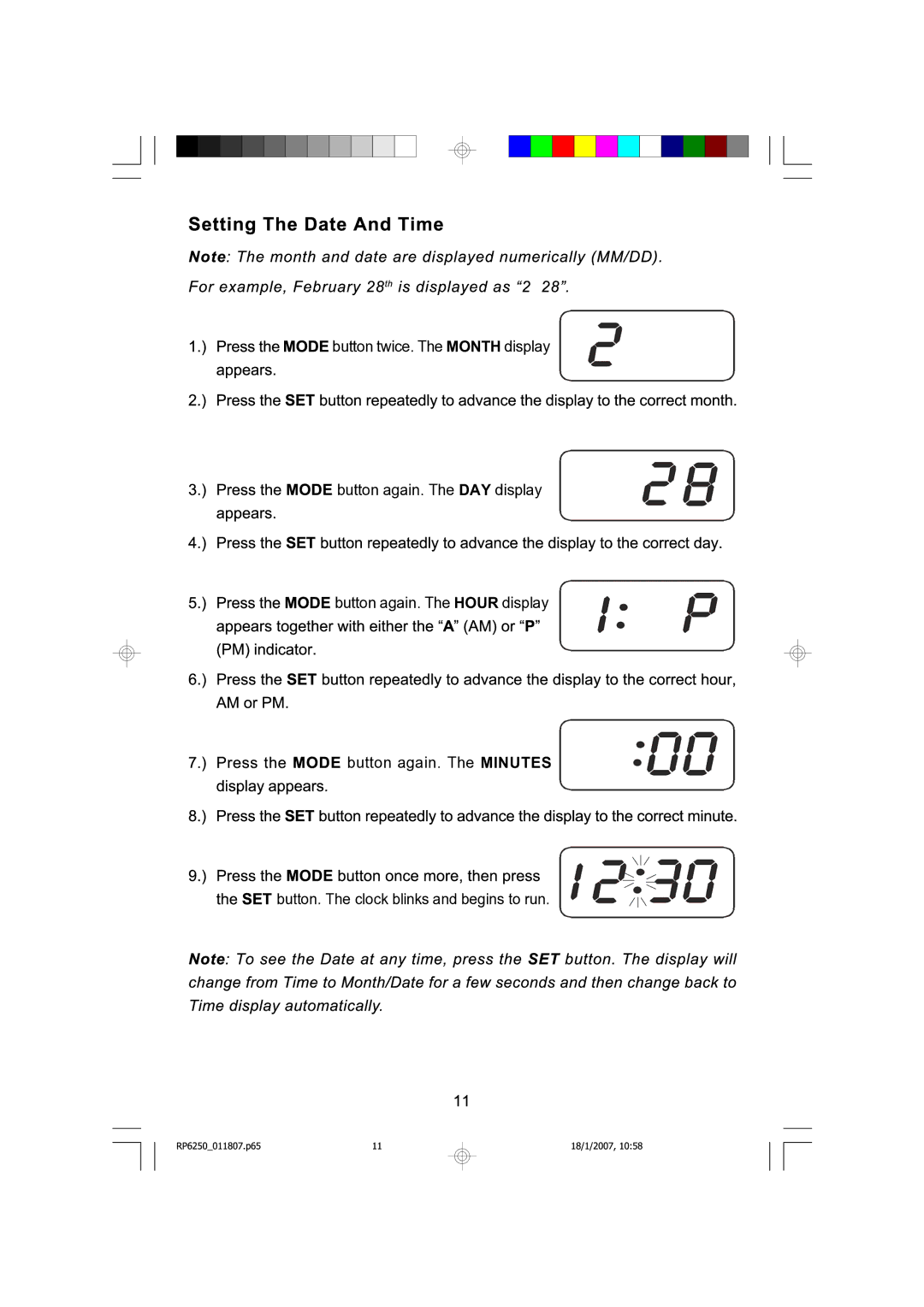 Emerson RP6251 manual 