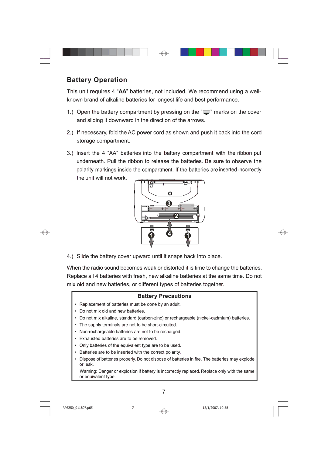 Emerson RP6251 manual 