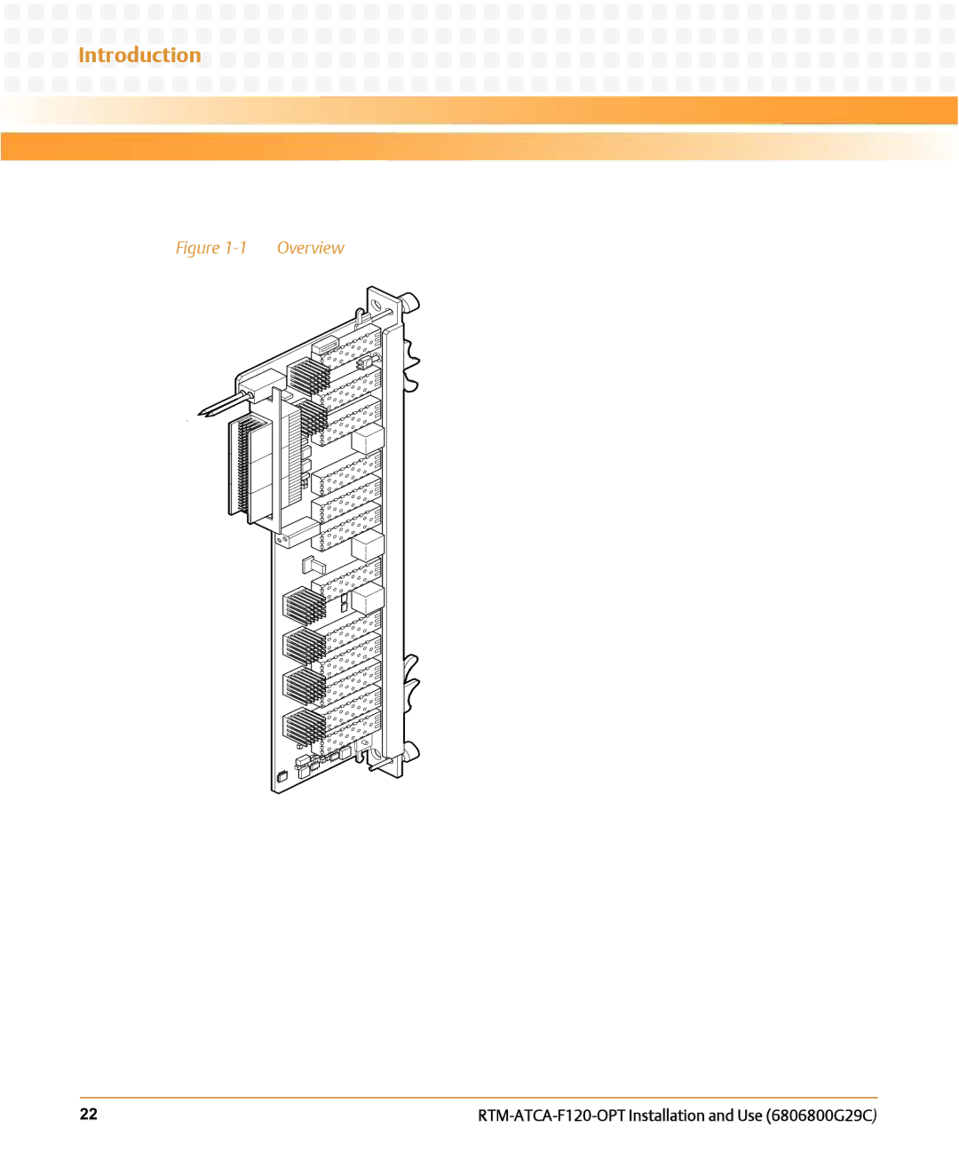 Emerson RTM-ATCA-F120-OPT manual Introduction 