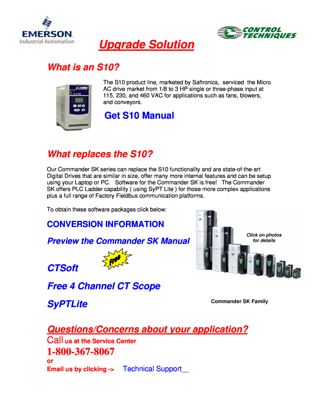 Emerson manual Upgrade Solution, What is an S10?, Get S10 Manual, What replaces the S10?, Conversion Information 