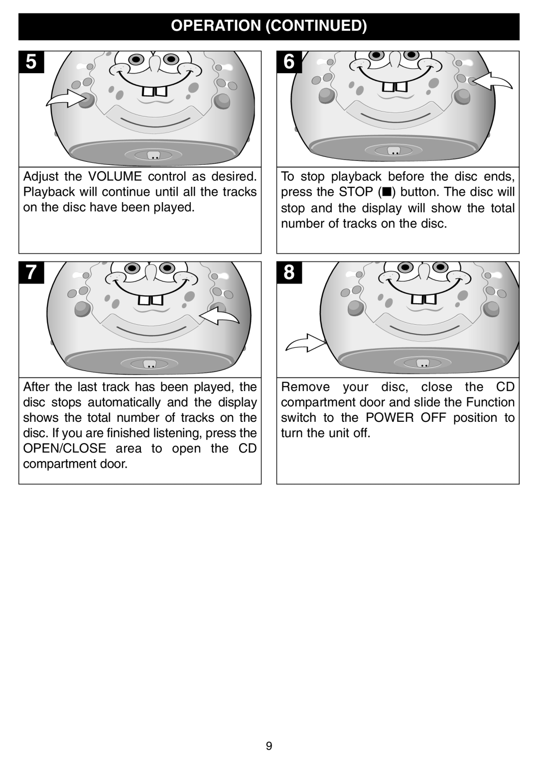 Emerson SB225 owner manual Operation 