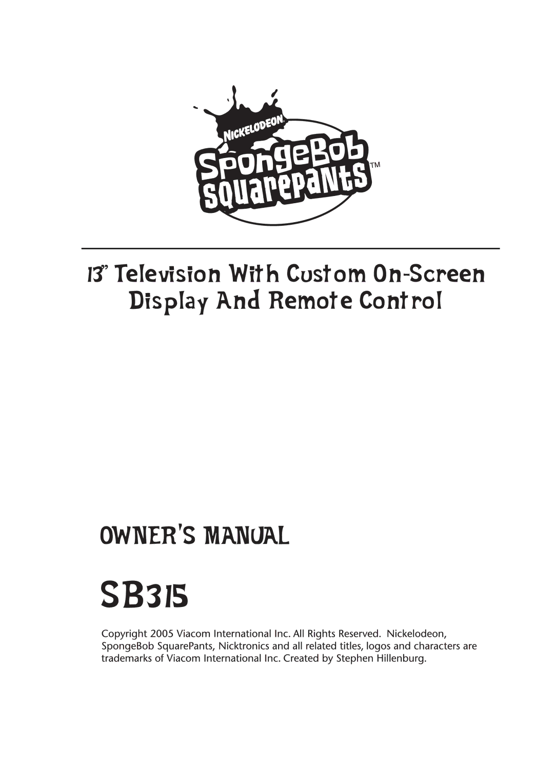 Emerson SB315 manual 