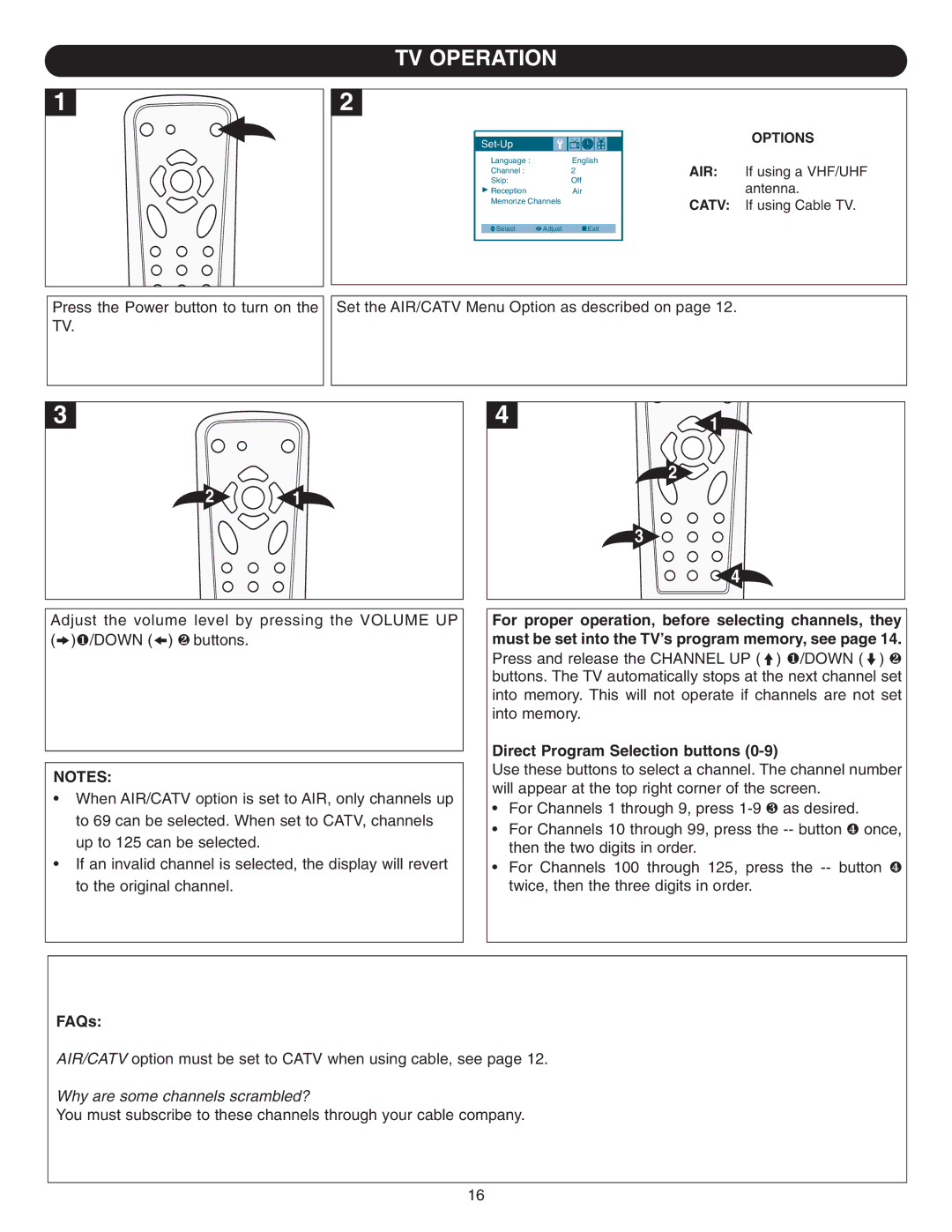 Emerson SB315 manual TV Operation 