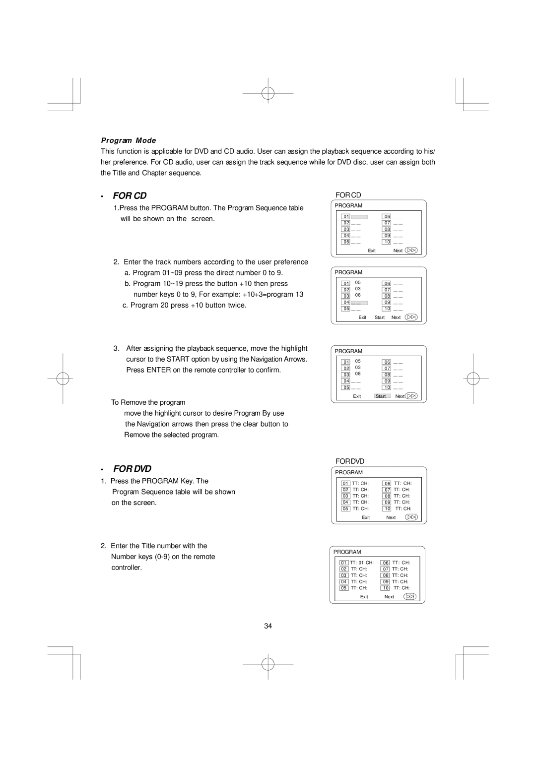 Emerson SB351 owner manual For CD 