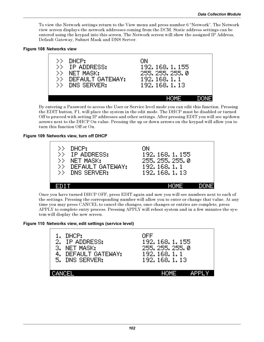 Emerson SERIES 600T, Series 600 user manual 192.168.1.155, 255.255.255.0, 192.168.1.13 