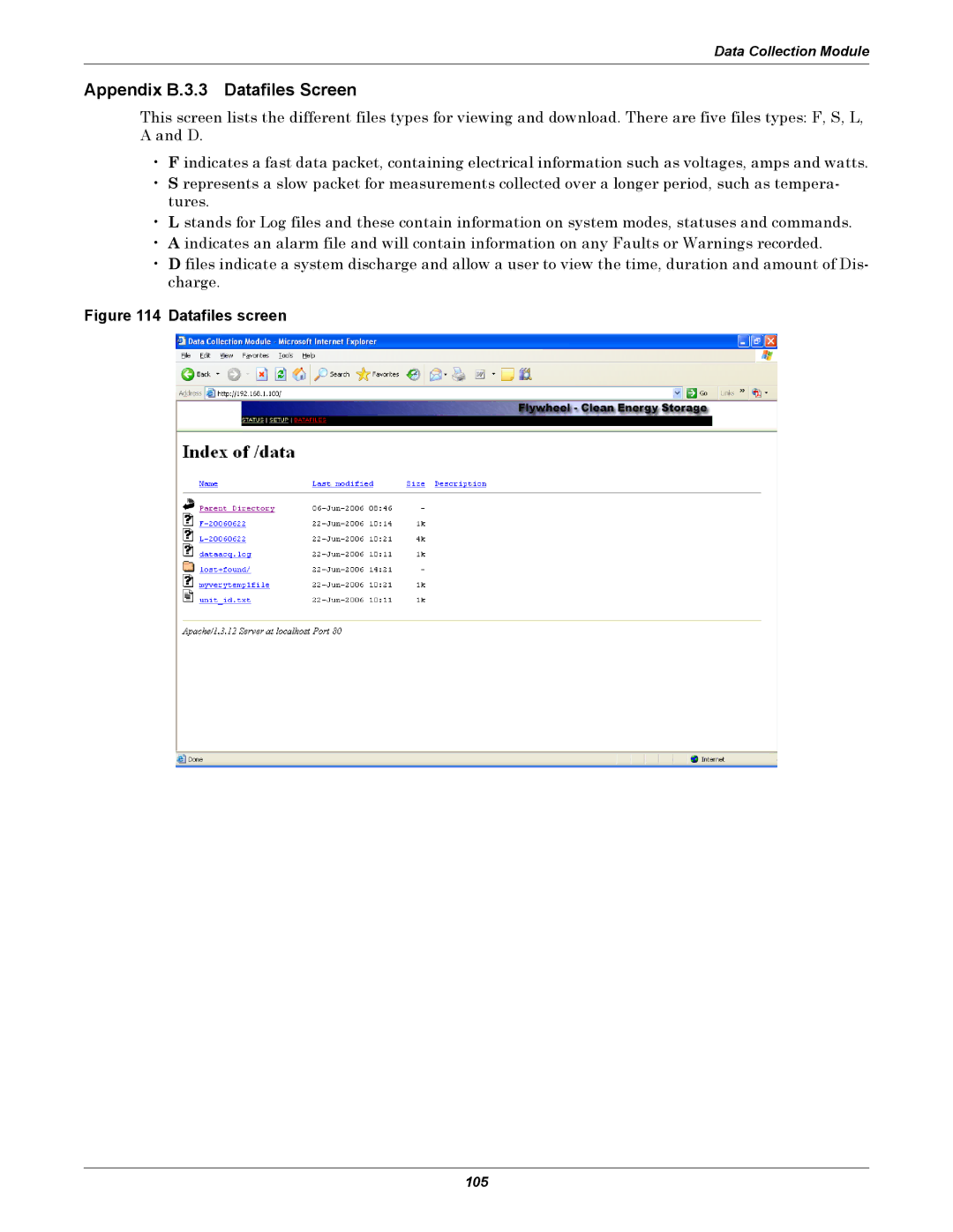 Emerson Series 600, SERIES 600T user manual Appendix B.3.3 Datafiles Screen, Datafiles screen 