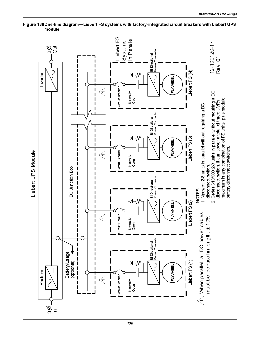 Emerson SERIES 600T, Series 600 user manual 138One-line module, Systems, With factory, Circuit, Breakers with Liebert UPS 