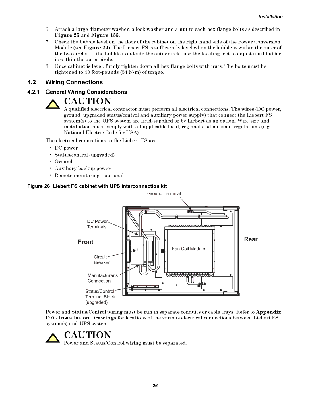 Emerson SERIES 600T, Series 600 user manual Wiring Connections, Front, Rear, General Wiring Considerations 