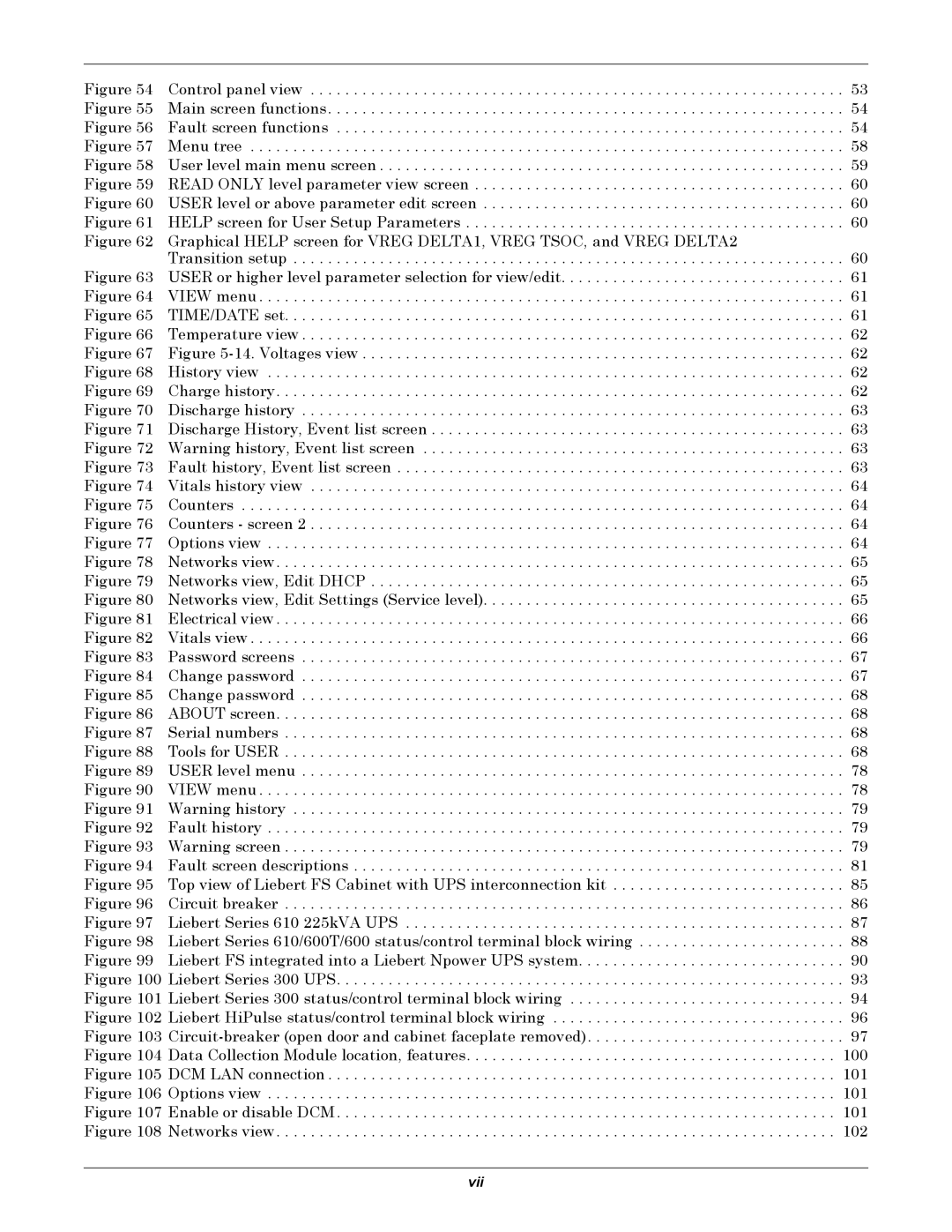 Emerson Series 600, SERIES 600T user manual Vii 