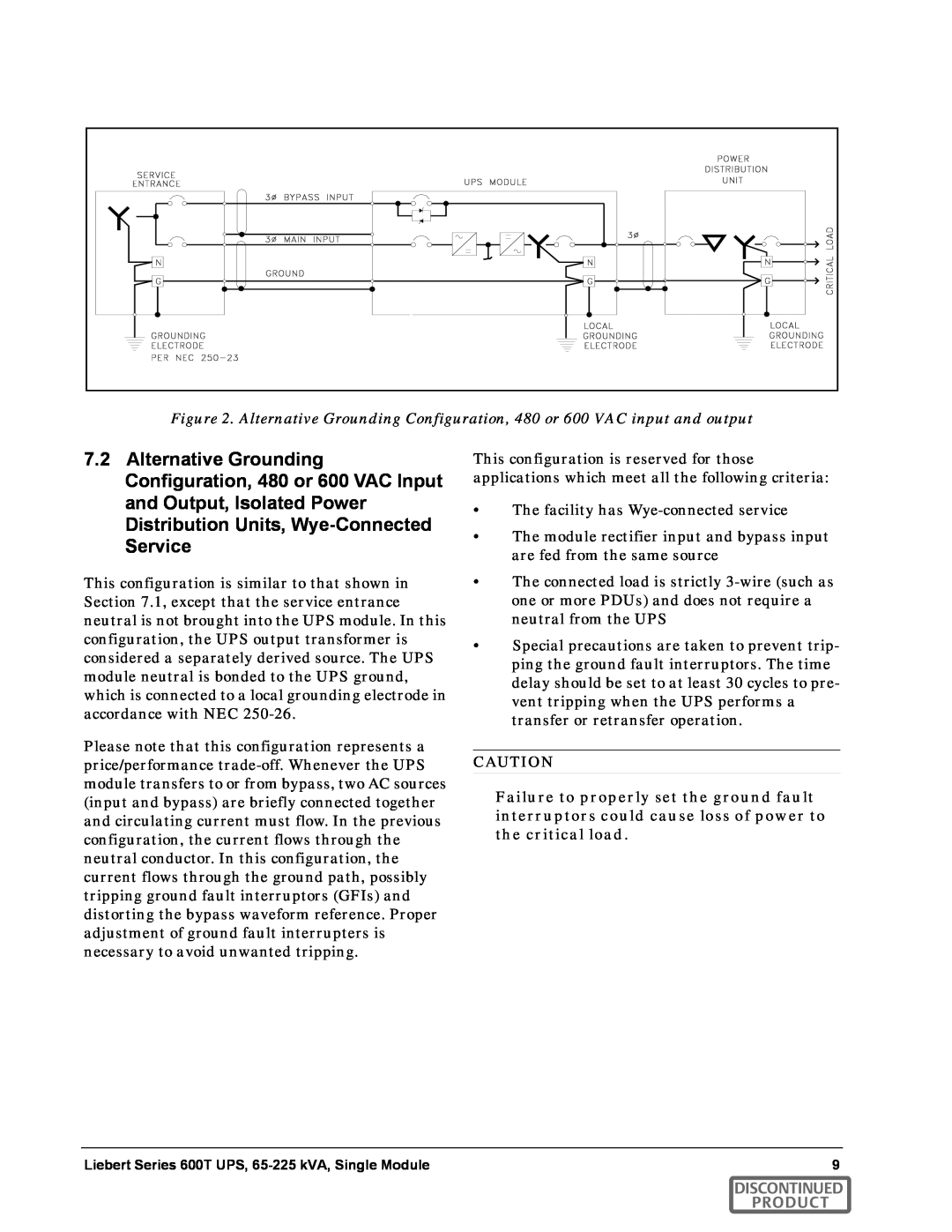 Emerson SERIES 600T manual The facility has Wye-connected service, Discontinued Product 