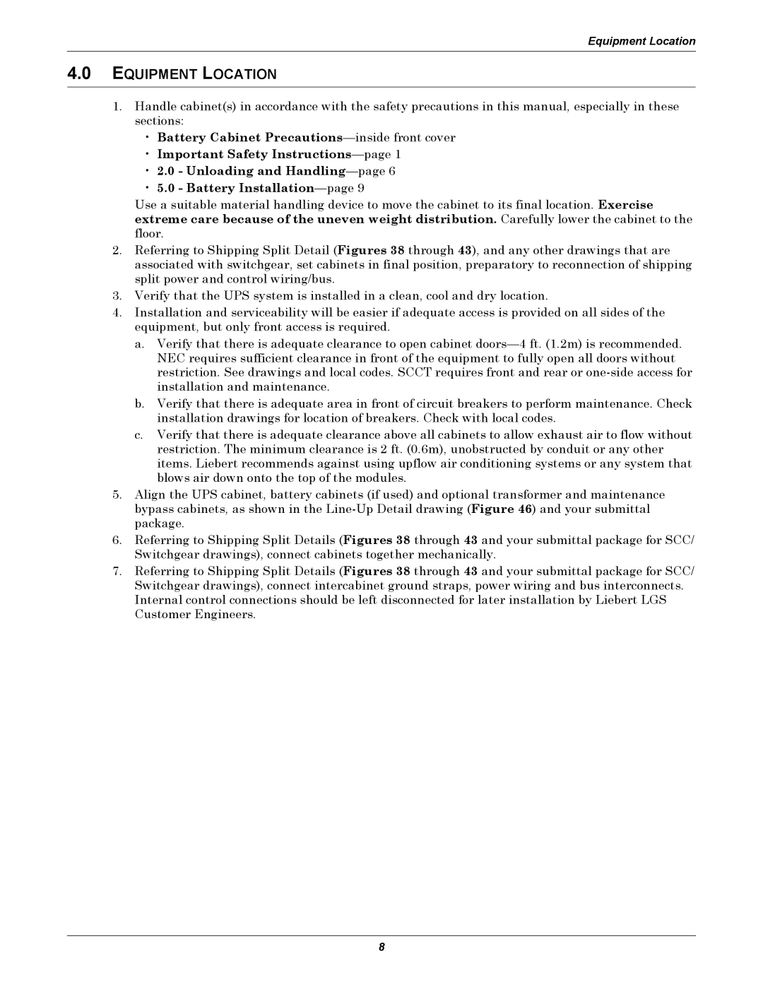 Emerson Series 610 installation manual Equipment Location 