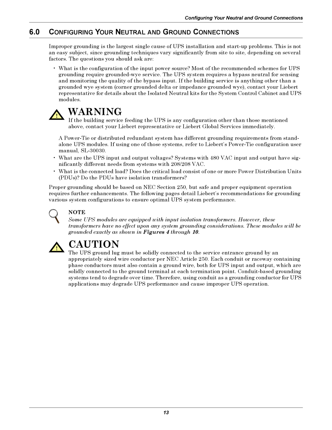 Emerson Series 610 installation manual Configuring Your Neutral and Ground Connections 