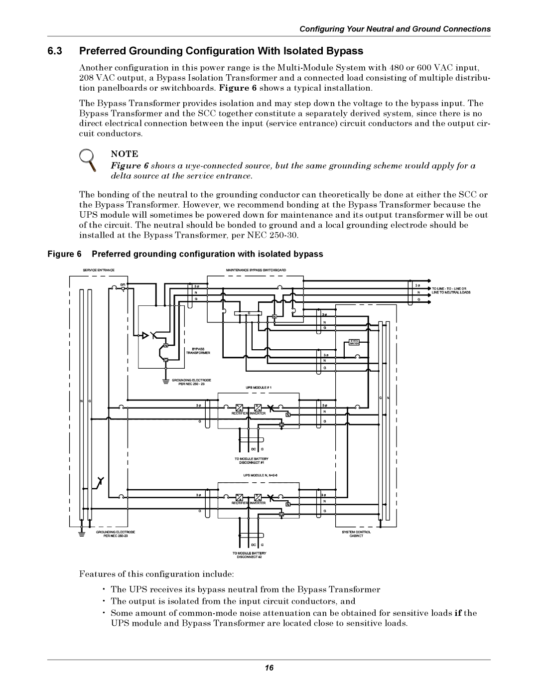 Emerson Series 610 installation manual Preferred Grounding Configuration With Isolated Bypass 